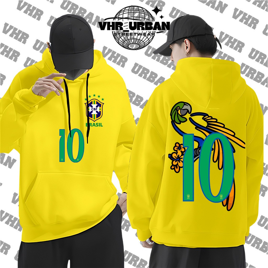 Moletom Canguru Brasil Futebol Jogador Camisa 10 Copa Do Mundo Moletom Com Capuz Unissex Promoção  Envio Rápido.