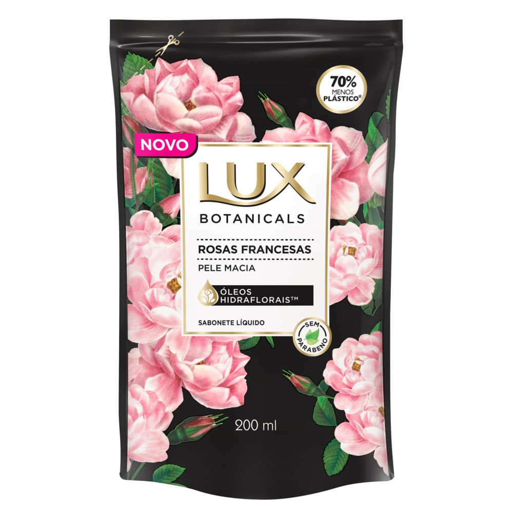 Sabonete Líquido Lux Botanicals Rosas Francesas Refil 200ml em Oferta na Shopee