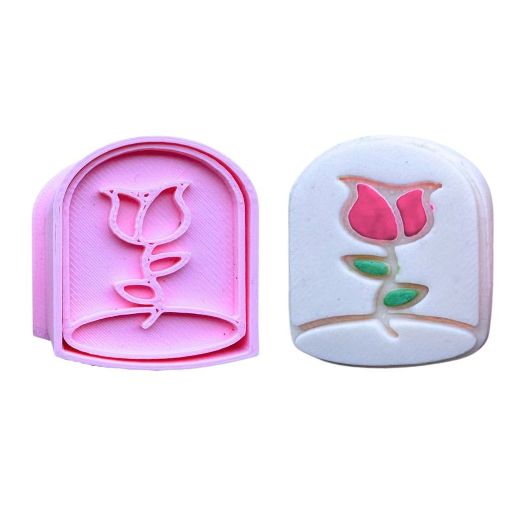 Modelador Ejetor Cúpula Rosa para Brigadeiro, Doce, Docinhos Confeitaria, Flores - 2 Peças