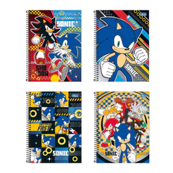 Caderno espiral capa dura universitário 1x1 80 folhas Sonic Tilibra