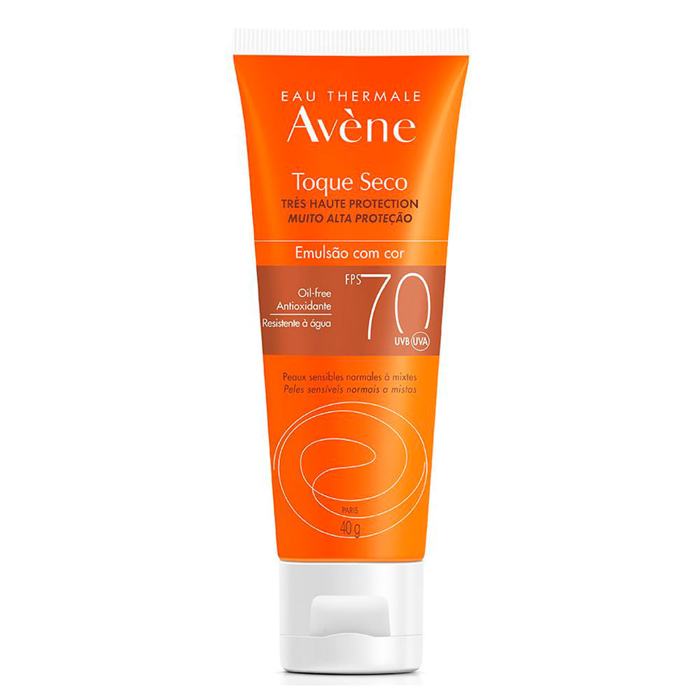 Protetor Solar Avène Emulsão Color Cor Universal Toque Seco FPS 70 com Efeito de Base 40g em Oferta na Shopee