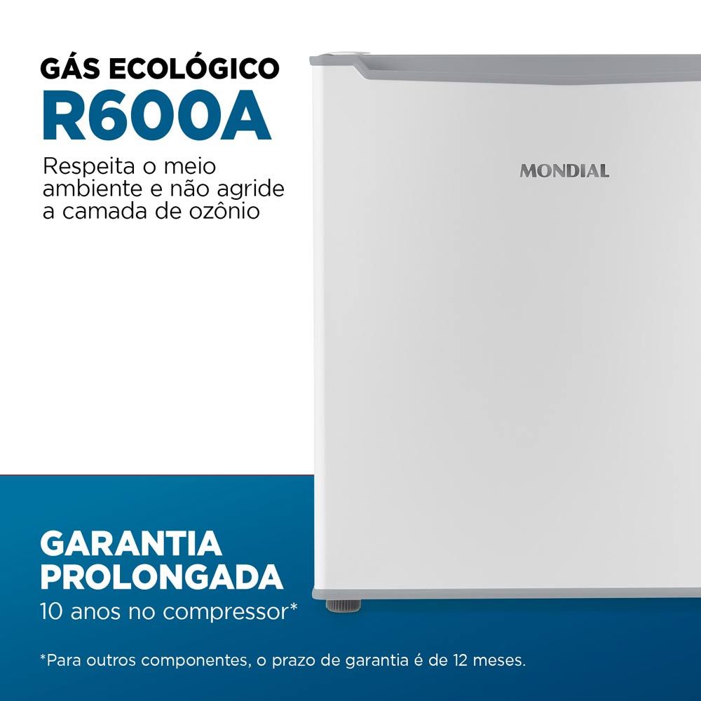 Frigobar Mondial 46 Litros Porta Reversível Branco FGB-01-W50 127V em Oferta na Shopee