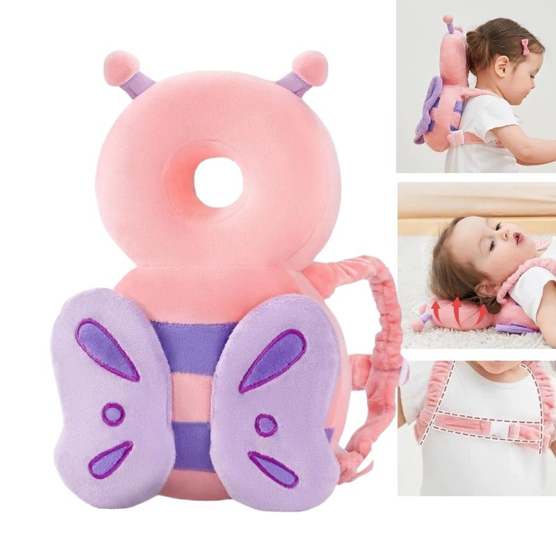 Mochila Almofada Ajustável De Proteção Cabeça E Nuca Para Bebê ,Segurança Travesseiro do Bebê em Oferta na Shopee