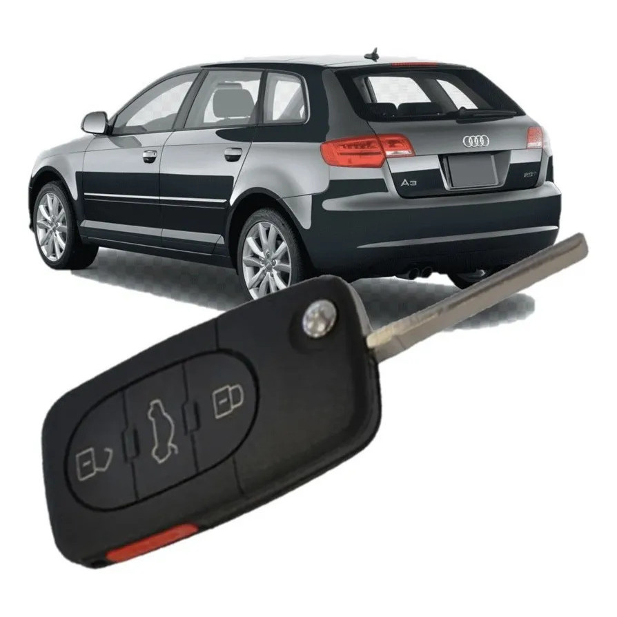Chave Canivete Capa Oca Carcaca 3 Botoes Audi A3 Ate 2012