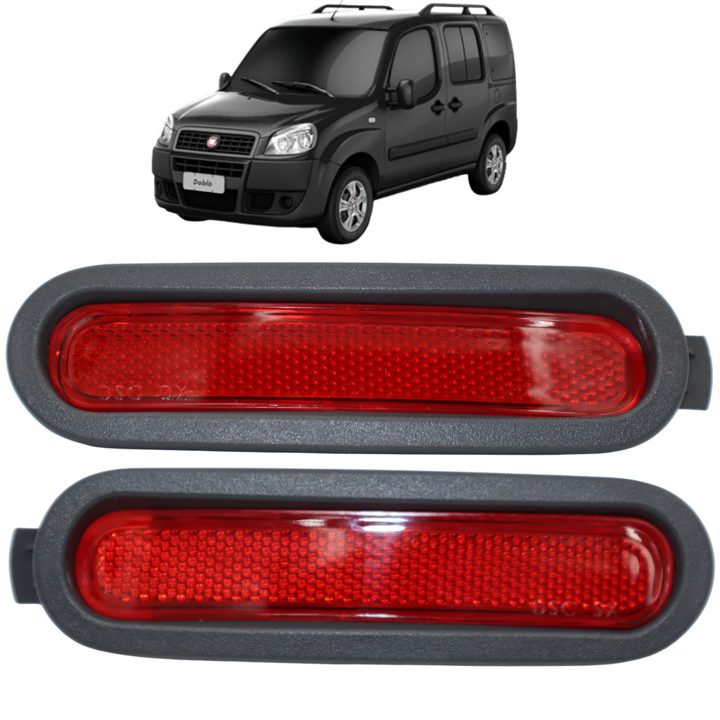 Par Refletor Para Choque Traseiro Doblo Adventure 2010 2011 2012 Até 2021