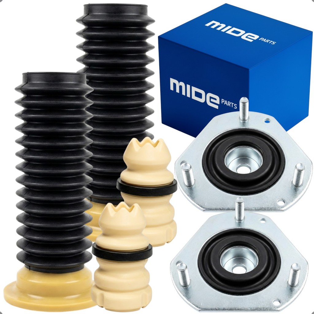 Par Kit Batente Coxim Coifa Mide Parts Para Ford Ka Ka+ 2015 a 2021 Dianteiro MDKTC078