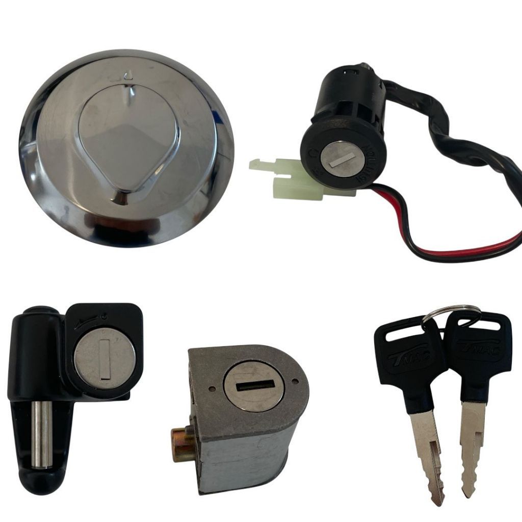 KIT TRAVAS MOTO HONDA CG 125 TITAN KS ES KSE E CARGO TRAVA IGNIÇÃO TAMPA DE TANQUE TRAVA CAPACETE
