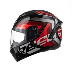 CAPACETE MOTOCICLISTA PEELS SPIKE 2 GTX PRETO VERMELHO BRILHANTE