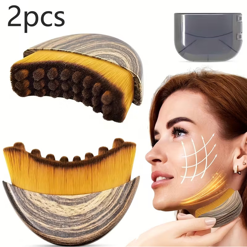 Escova De Drenagem Linfática Para Rosto E Corpo , Ferramenta Massageadora Ergonômica , Adequada Contornos Da Pele , Rela