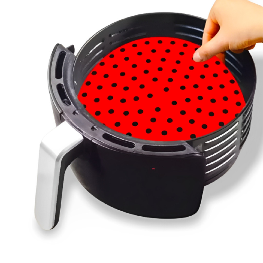 2 Und Tapete Para Forno Air Fryer Fritadeira Assadeiras Antiaderente Facil Lavar Silicone Resistente