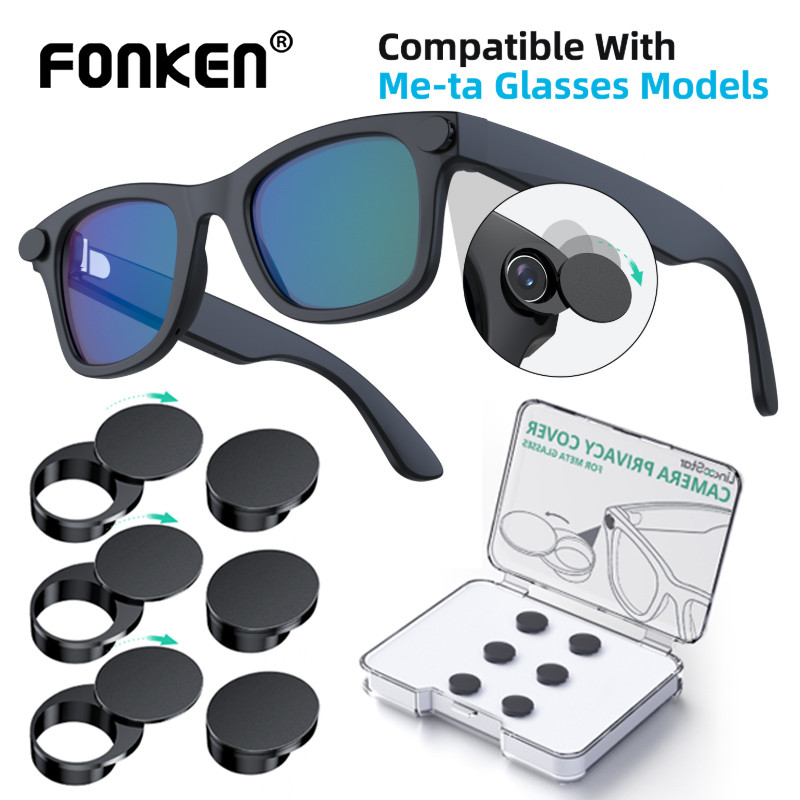 6/4 Pçs LED Luz Rotativa Capa Para Oak-ley/Way-farer/Sky-ler/Head-liner Óculos Câmera Bloqueador De Privacidade