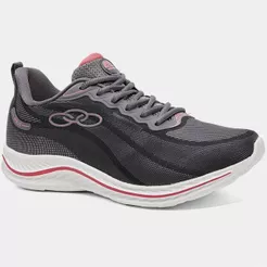 Tênis Olympikus Apolis Feminino - Chumbo e Rosa