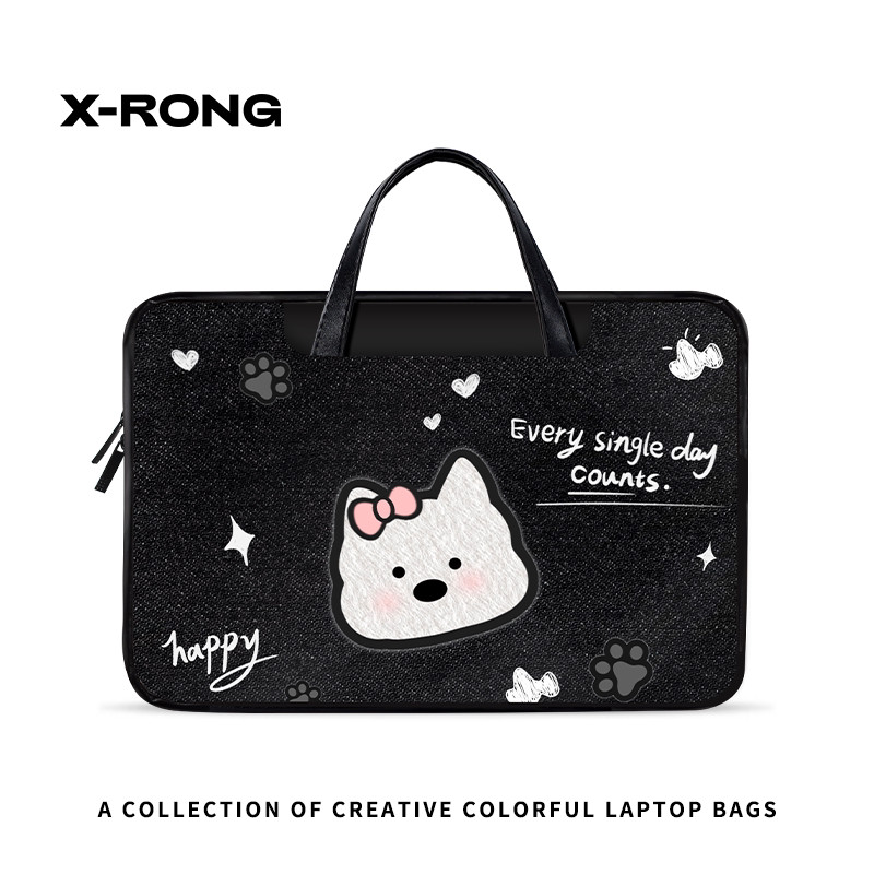 Novidade para 2026 Xiangrong Criativo Animal Fofo Bolsa para Laptop Portátil Feminino Adequado Huawei matebook14 Apple 5