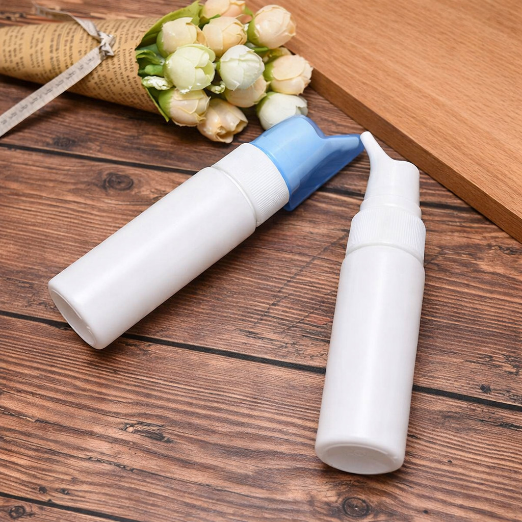 Irrigador Spray Nasal 100ml Reutilizável para Soro Lavagem Nasal Portátil Alivio