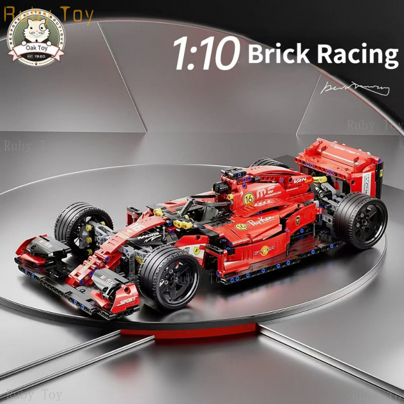 1288 Pçs Compatível  Fórmula Modelo De Carro Decoração Bloco De Construção Ferrari F1 Esportivo De Corrida Menino Qu