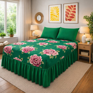 Kit Colcha Cobre Leito Letícia Oxford com Babado | Casal Box 2,70m x 2,50m | 3 Peças *Promoção em Oferta na Shopee