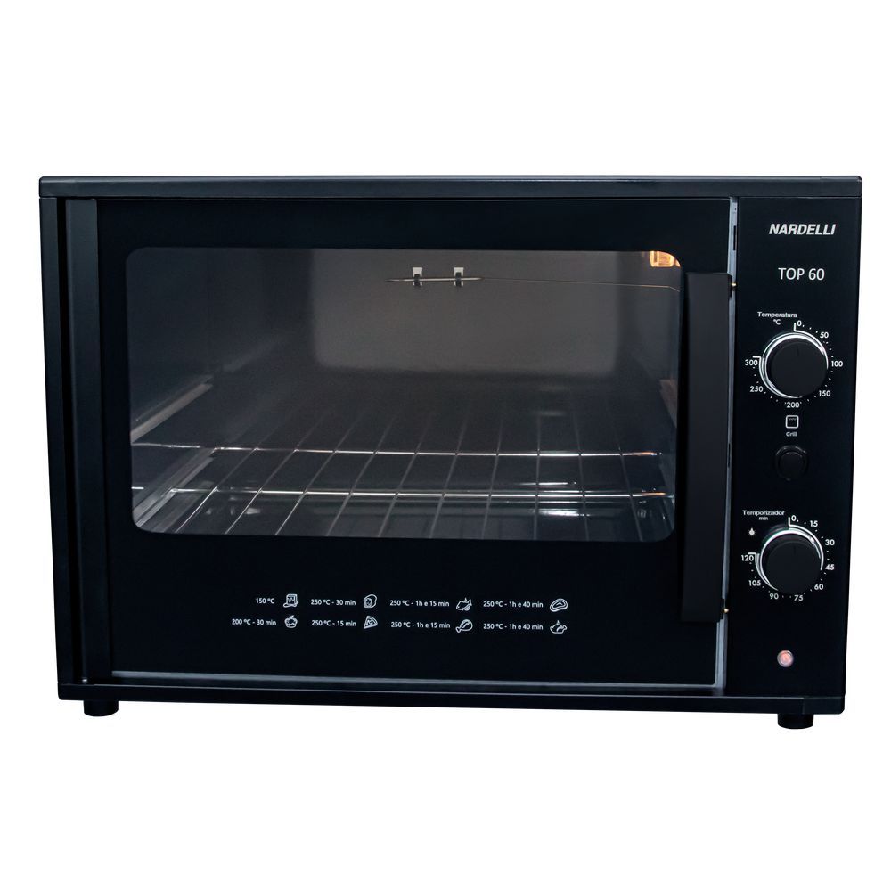 Forno Eletrico Nardelli 60L Top 60 1750w Black Preto 220v
