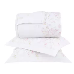 Kit Colcha Queen Gran Percalle 200 Fios Buddemeyer Dolce 100% Algodão Estampado 3 peças
