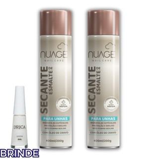 Kit 2un Spray Secante de Esmalte para Unhas 400ml NUAGE + Brinde Esmalte Lenda  Drica em Oferta na Shopee