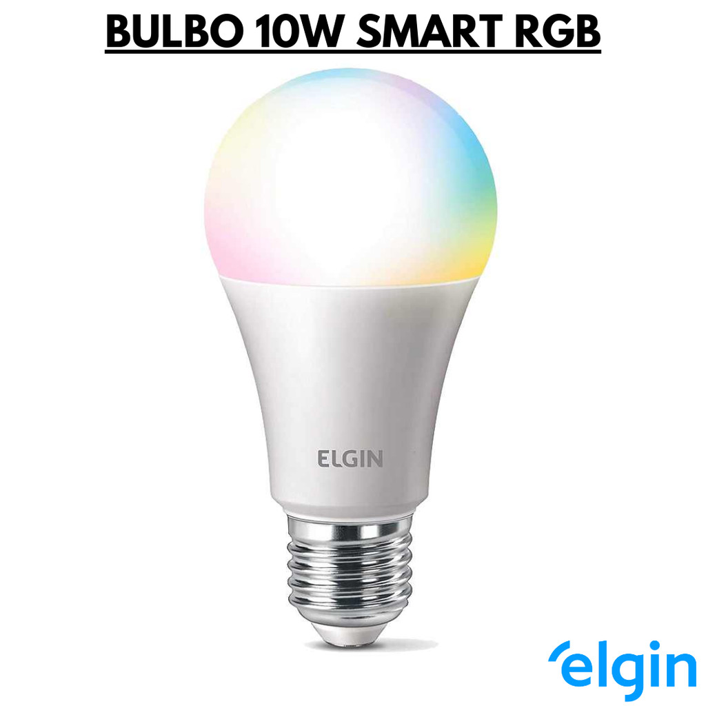Lâmpada Led Bulbo 10w Wifi Smart Rgb Elgin