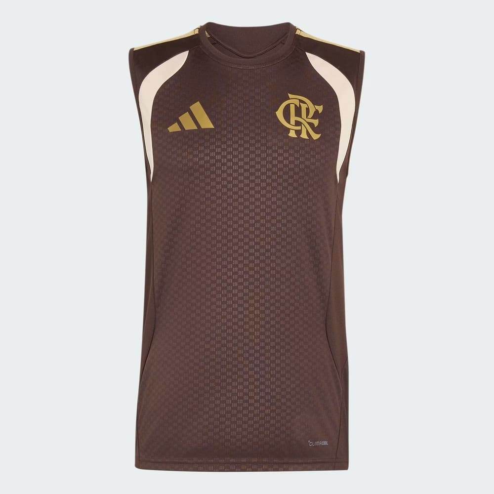 Regata Flamengo Treino Adidas 2026 Marrom Oficial + NF — imagem 2 de 2