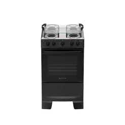Fogão 4 Bocas Atlas Mônaco Plus Mesa Inox Bivolt Preto