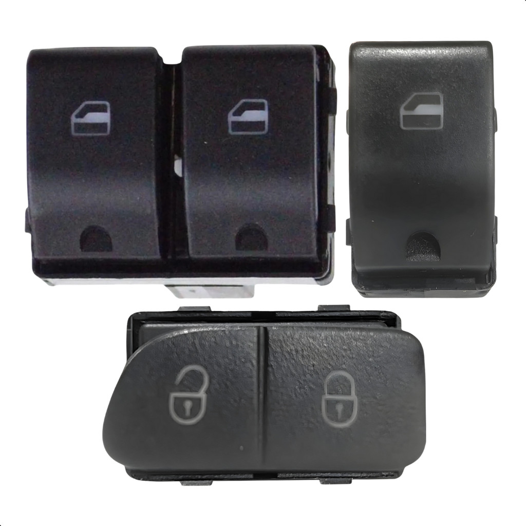 Botão Duplo C/ Simples e Botão Trava Vw Gol Voyage 2008 a 22