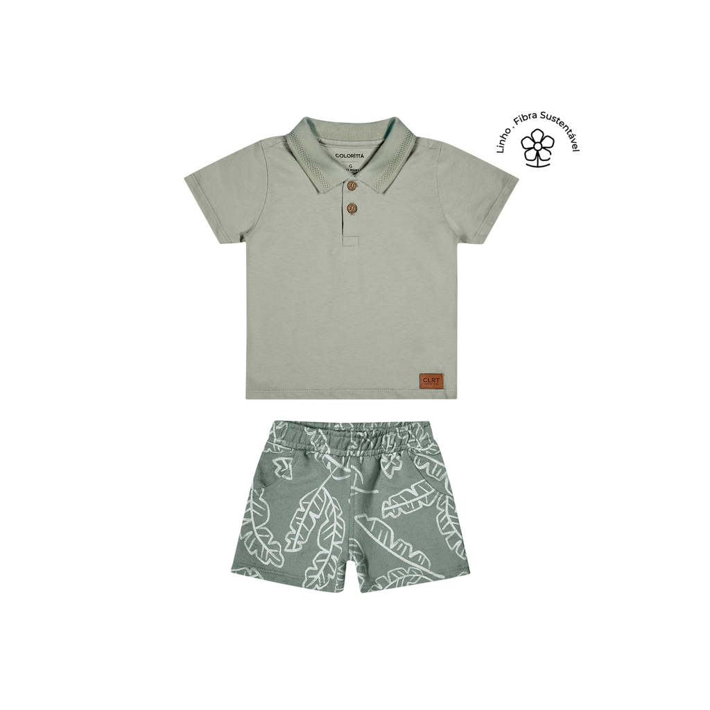 Conjunto Bebê Menino Polo Nature Colorittá Verde em Oferta na Shopee