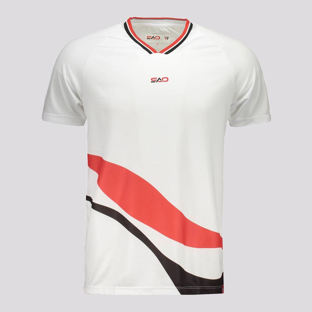 Camiseta SAO São Paulo Morumbi Tricolor Branca