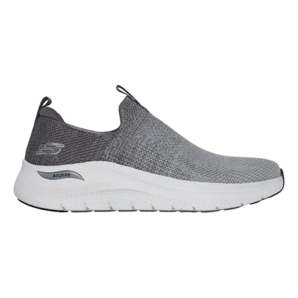 Tênis Masculino Slip On Fácil Calce Arch Fit 2.0 Skechers 232704 Cinza