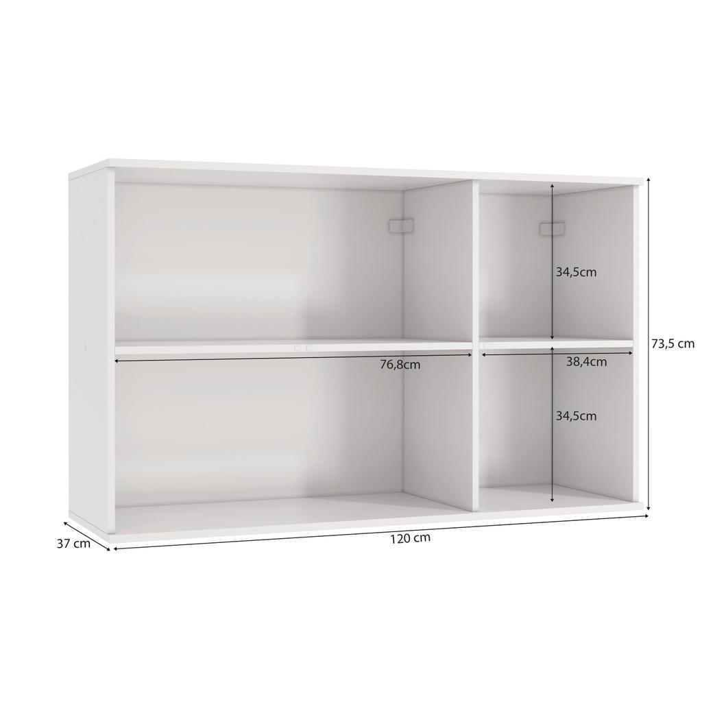 Armário Aéreo Celeste Kappesberg 100% MDF 3 Portas Branco 120cm · foto 2