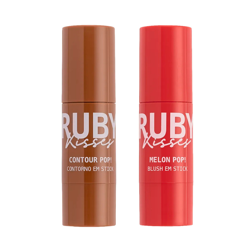 Kit Blush Melon Pop Peach + Contorno Coutour Mocha - Ruby Kisses