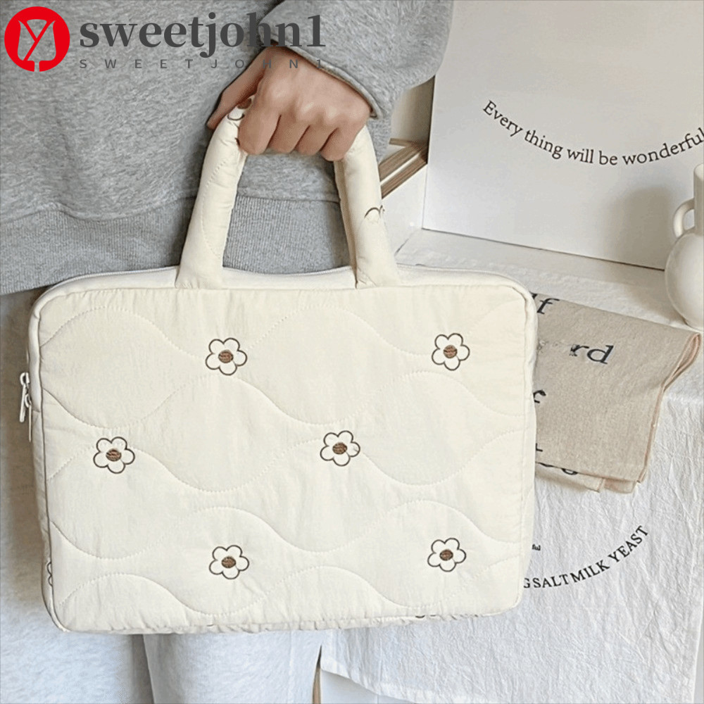SWEETJOHN1 Capa Protetora Para Computador , Macia Acolchoamento De Flores , Bolsa Laptop , Leve