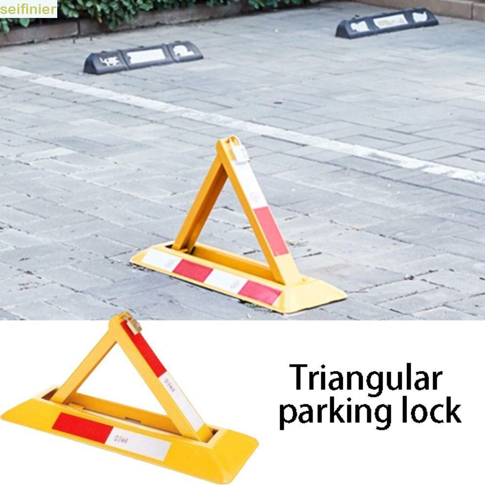 Bloqueio De Espaço De Estacionamento SEIFINIER , Barreira De Segurança Dobrável Portátil Resistente À Pressão Para Veícu