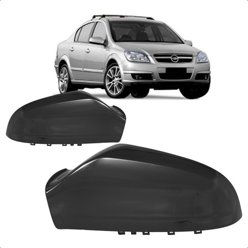 Capa Retrovisor Vectra 2006 2007 2008 Sem Furo Preto Liso