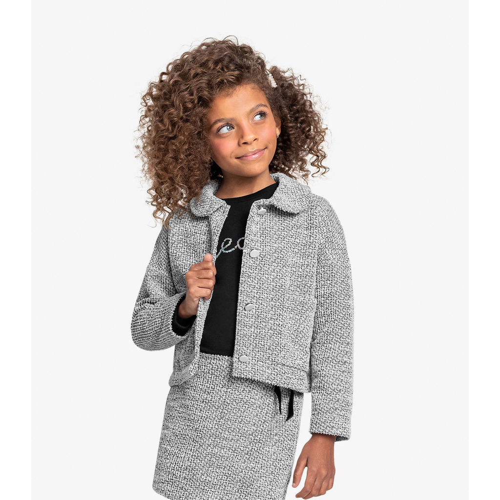 Casaco Infantil Tweed Shine Trick Nick Preto