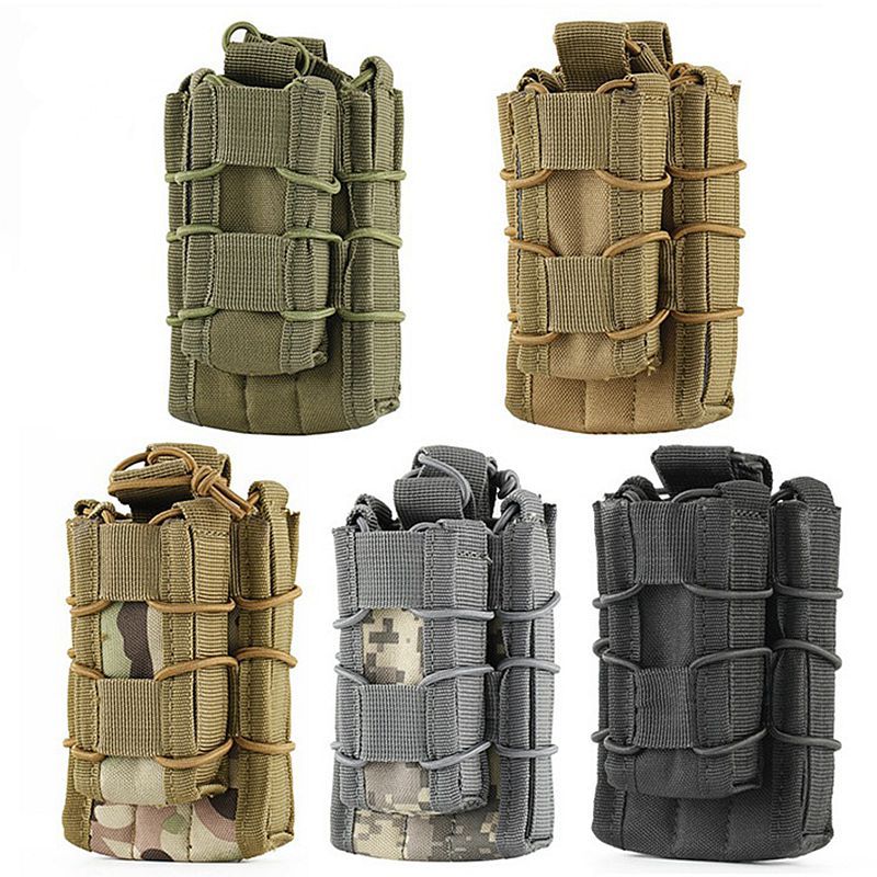 Molle tático criança-mãe revista clipe saco Universal náilon revista cinto cinto manga de tração rápida 9mm/5.56 saco de