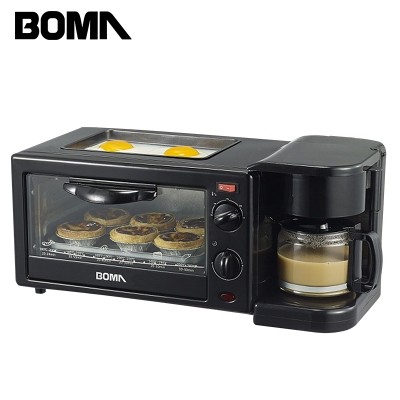 Forno de café automático multifuncional três em um, torradeira doméstica, Mini forno elétrico (Omelette disponível)