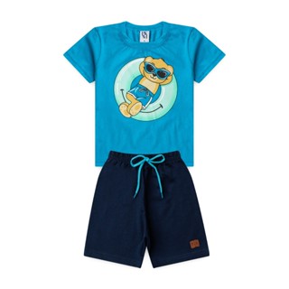 Conjunto Infantil Masculino Férias De Verão em Oferta na Shopee