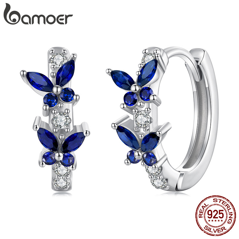 Brincos De Prata Esterlina 925 Bamoer Joias De Borboleta Para Presente Feminino