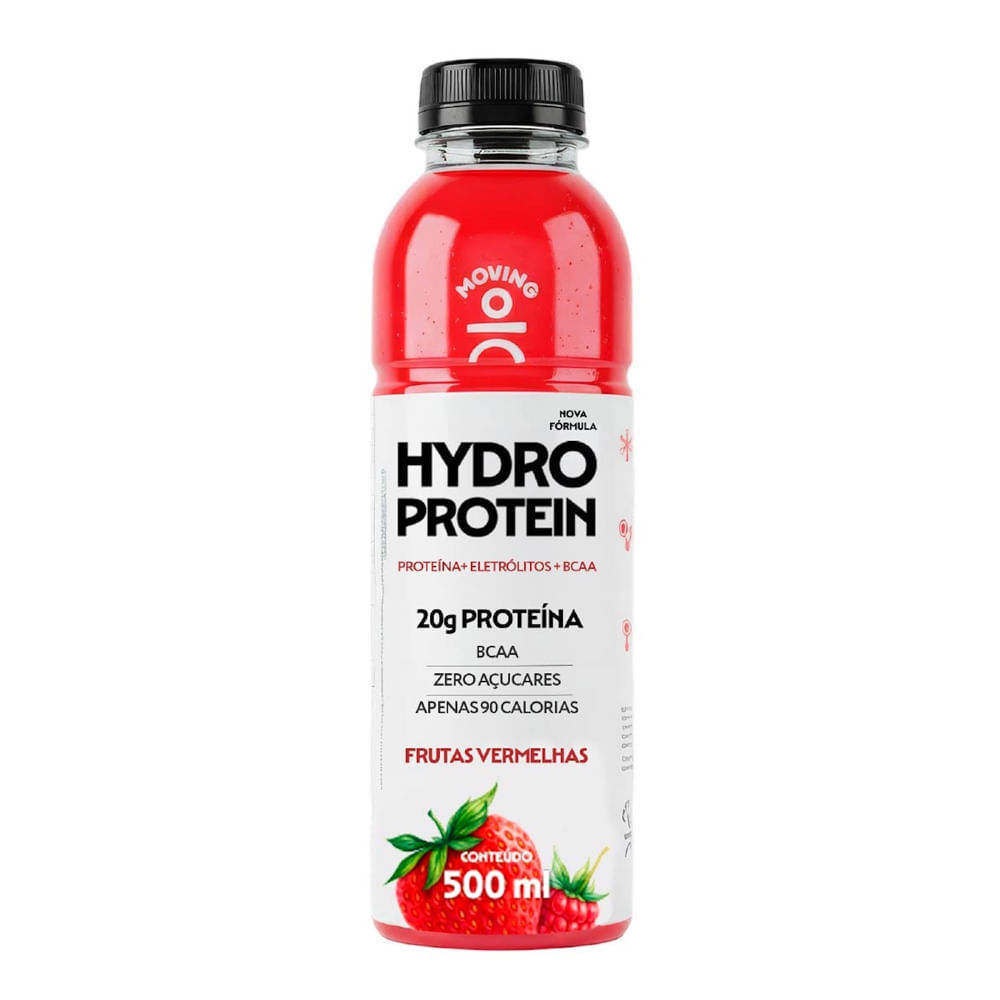 Hydro Protein Moving Sabor Frutas Vermelhas com 20g de Proteína e BCAA Zero Açúcar 500ml