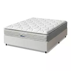 Cama Box Casal Colchão Molas Ensacadas Granville Com Pillow Probel 138x188x66cm Branco