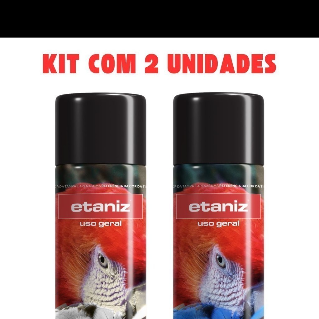 TOP Kit 2 Tinta Sprays Preto Semi Brilho 400ml Uso Geral Etaniz Oferta OK OK MAX em Oferta na Shopee