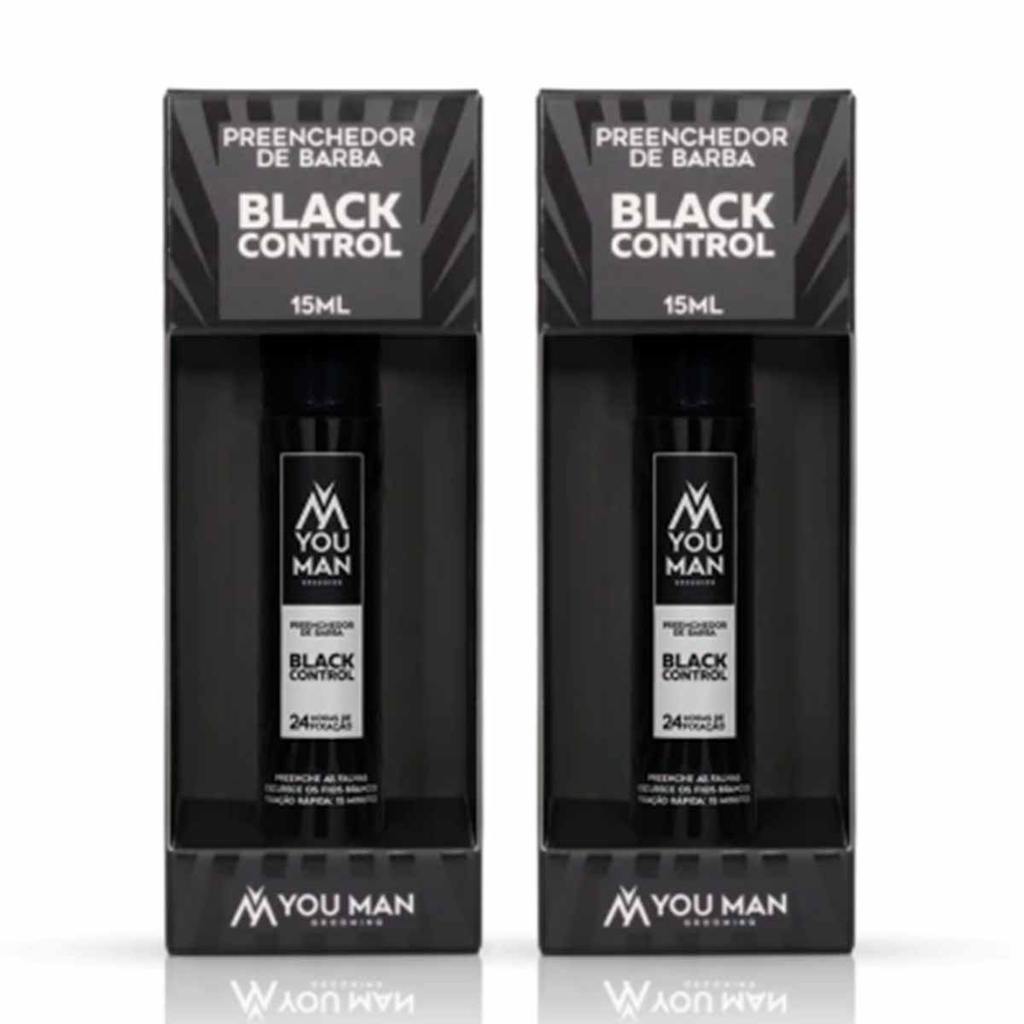 Kit 2x Escurecedor Preenchedor De Falhas Barba Preto You Man