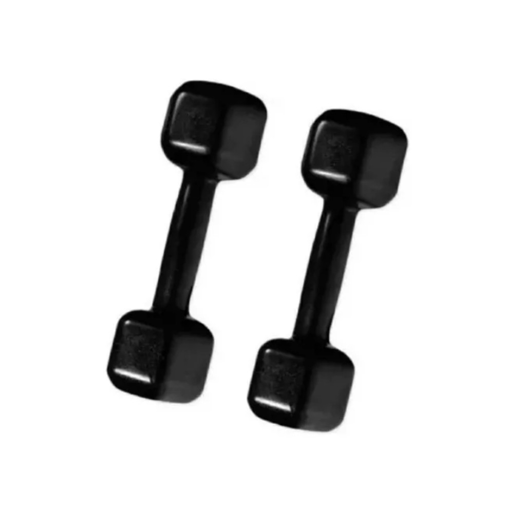 Par Halter Sextavado Emborrachado 1kg Cada - Musculação