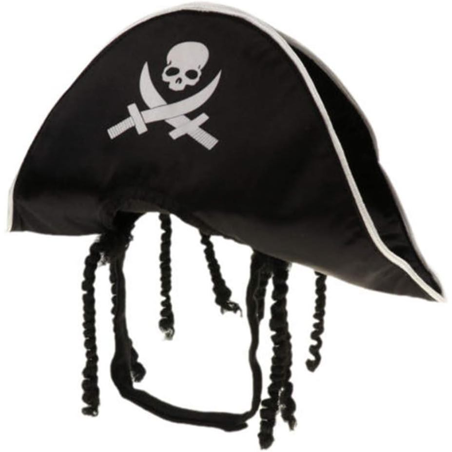 Chapéu de Pirata para Animais de Estimação Amosfun, Boné de Capitão para Cães e Gatos, Fantasia de Pirata para Halloween