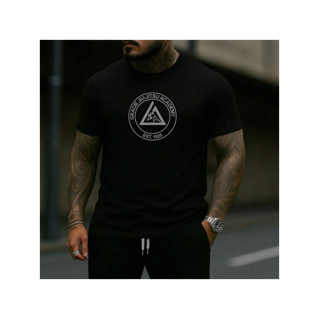 Camiseta Estilo Estampa Jiujitsu Gracie Masculina Estilosa 100% algodão Leve Confortável Street