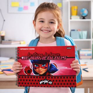 Caderno de Desenho Ladybug 80 Folhas Capa Dura Infantil Arte Escolar em Oferta na Shopee