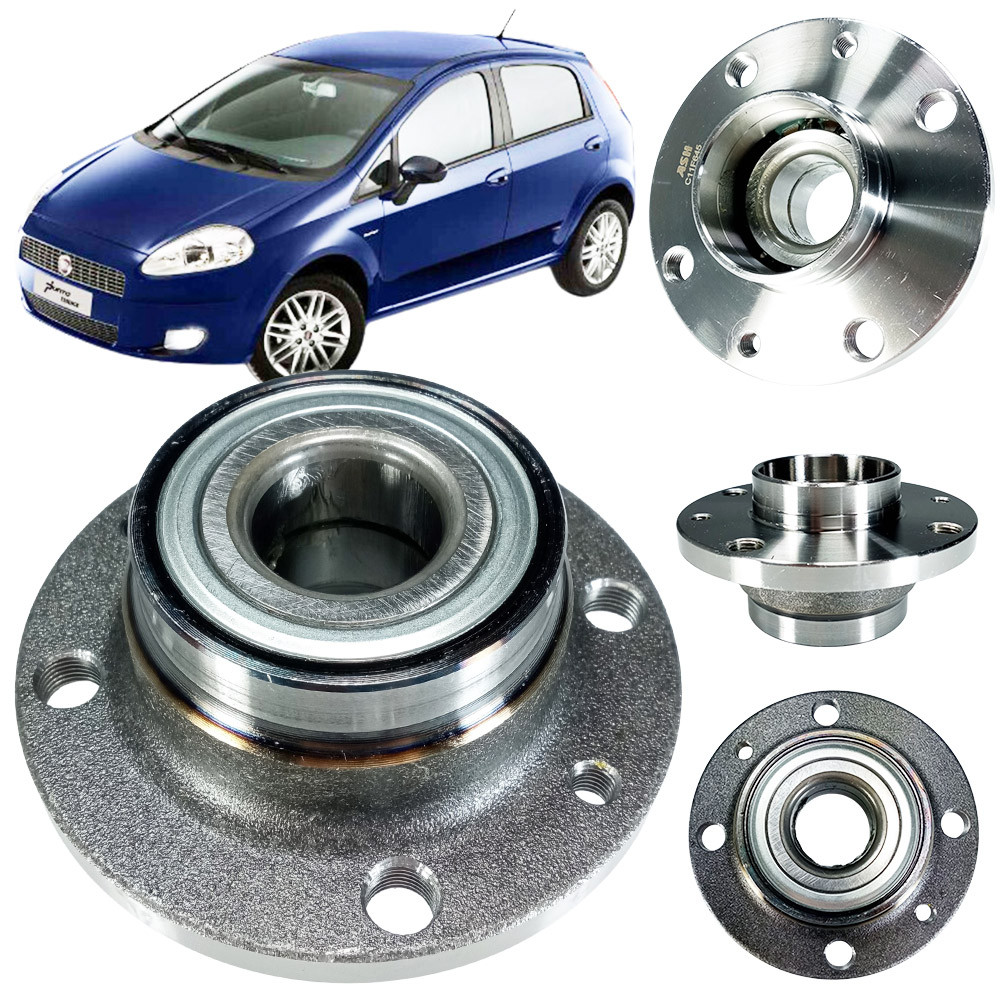 Cubo Roda Traseiro E Rolamento Fiat Punto 2002 A 2017 S/ABS