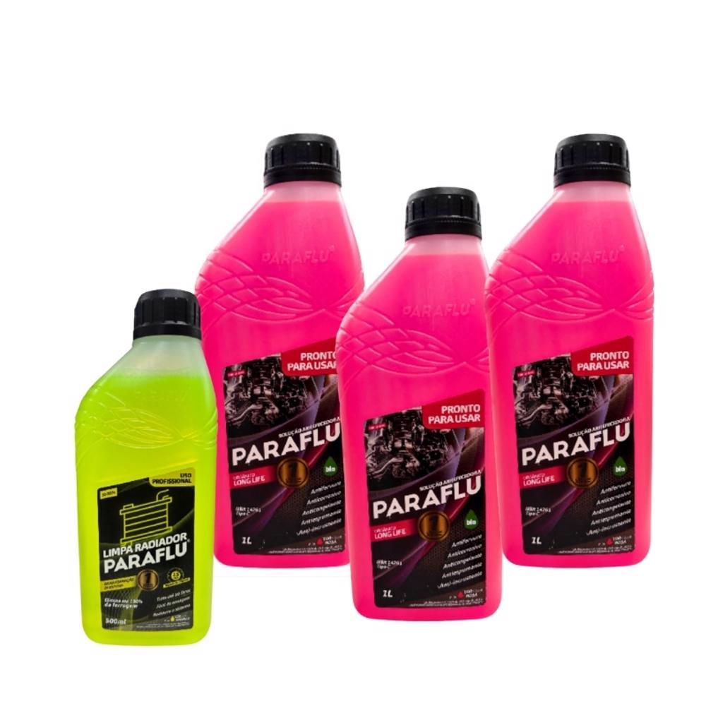 KIT 3 LITROS ADITIVOS DILUIDOS + LIMPA RADIADOR 500ML PARAFLU em Oferta na Shopee